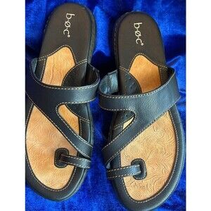 b.o.c Born Concepts Laurina slip-on Dark Brown Sandals Toe Strap Women's 10M